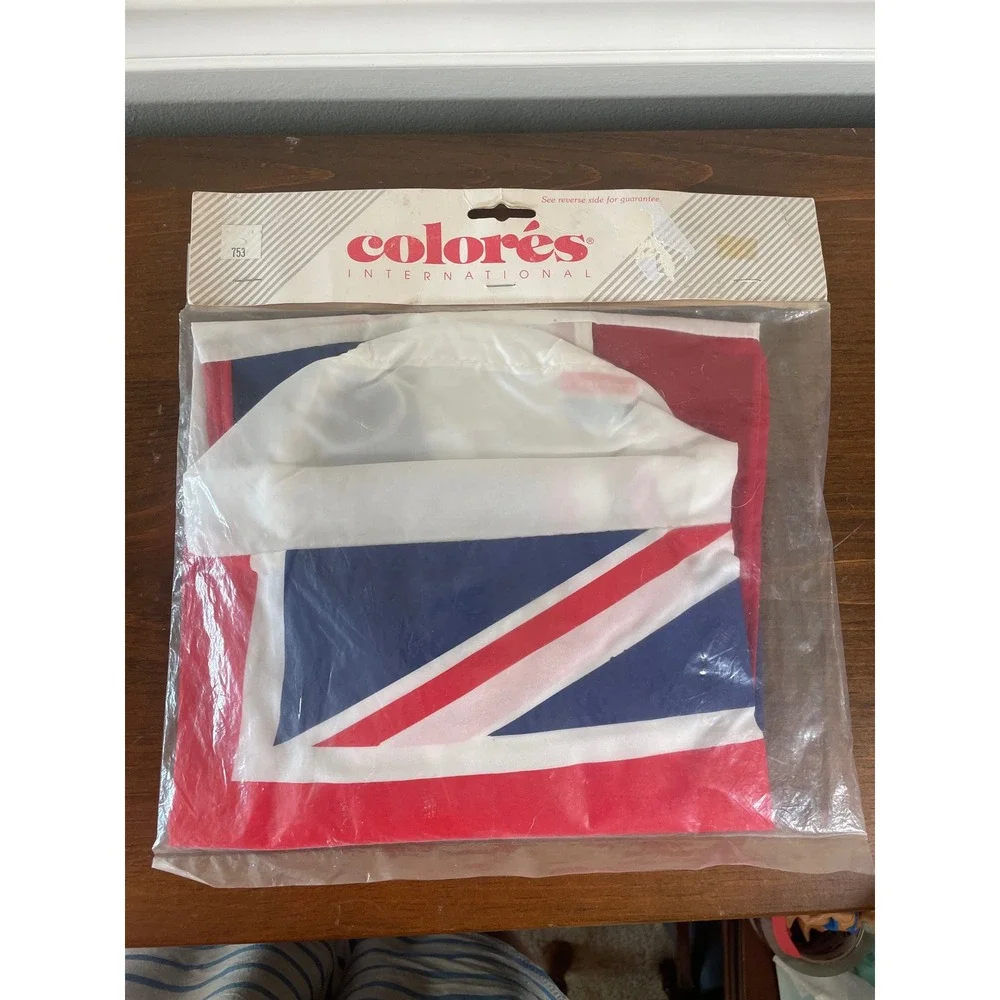 Vintage Colores International Union Jack Windsocks Set of 2 Made in USA New